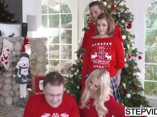 Riley Mae bangs her stepbro at xmas