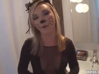 Charming kitty adolescent fucked over and jizzed