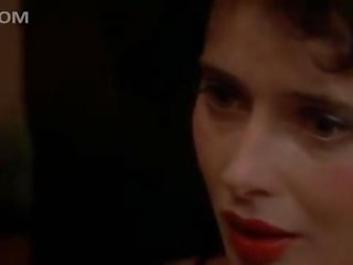 Sensueel film ster isabella rossellini blootstelt naar haar teenslippers