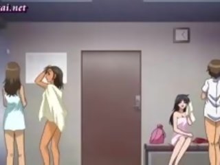 Dzikie anime nauczycielka cieszy się za męskość