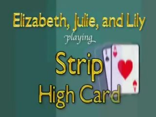 Elizabeth, julie y lirio jugar desvistiéndose alto card