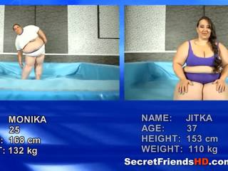 Jitka 和 monika wrestle 前 越来越 性交: 高清晰度 性别 电影 c1