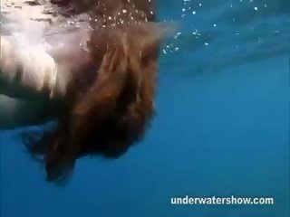 Adorable Nastya Swimming Nude In The Sea