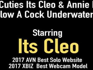 Cam Cuties its Cleo & Annie Knight Blow A phallus Underwater!