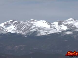 Liv Revamped In Her White Uggs in the Snowy Mountains