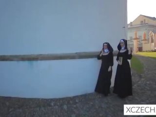 Луд bizzare възрастен клипс с catholic монахини и на чудовище!