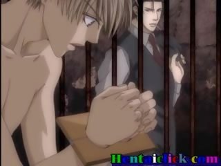 Tied Up Hentai Gay Twink smashing Bareback Fucked