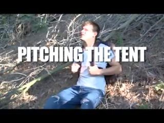 Pitching den tent