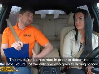 Fake driving school zuzu süýji gets spunk in mouth for her licence