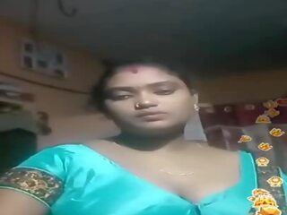 Tamil indien ronde bleu silky chemisier vivre, sexe vidéo 02