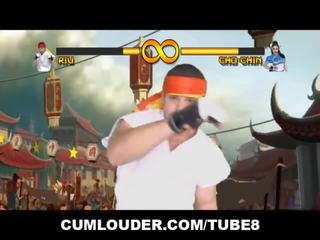 Adult clip and Violence in this Parody of Street Fighter