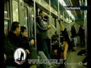 Lap dance in the train