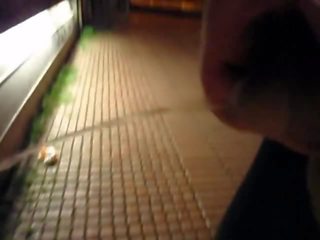 Flash my teen cock outside station and opens pissing