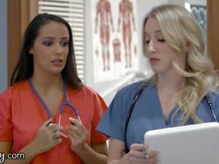 Girlsway outstanding Rookie Nurse With Big Tits Has A Wet Pussy Formation With Her swell xxx movie films