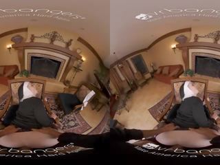 VR BANGERS Naughty Nun Gets Caught Masturbating VR sex Porn movs