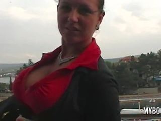 Busty enchantress Kora Kryk Naked on Public in Croatia: HD sex clip 23