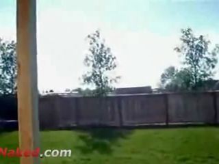 Beautiful young lady Gives A Backyard Blowjob