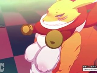 Renamon i kyubimon hentai animacja