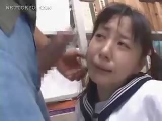 Brunette Asian Mouth Fucked Hard In School Library