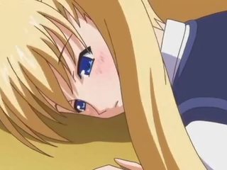 Tenåring anime blond harlot suging