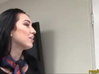 Young real estate agent fucks her client at the showing