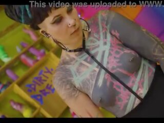 Alternative TATTOO teen gets POV fucked - rough fuck deepthroat sloppy BJ desiring couple adult film &lpar;goth&comma; punk&comma; alt porn&rpar; ZF050