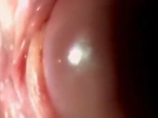 Camera inside vagina showing cum