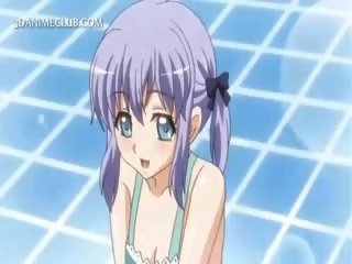 Shy Hentai Doll In Apron Jumping Craving member In Bed