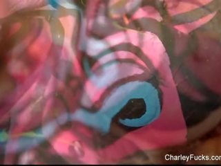 Body paint tease with the delightful Charley Chase adult video films